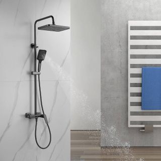 Душевая стойка Shevanik S4226T оружейная сталь